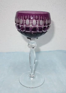 Anna-Hütte cristal copa, copa de vino - lijado a mano revestimiento amatista - Imagen 1 de 3