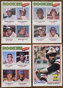 1977 & 78 TOPPS ROOKIE LOT EDDIE MURRAY, DAWSON, DALE MURPHY, CLARK EX-NM+ READ - Picture 1 of 21