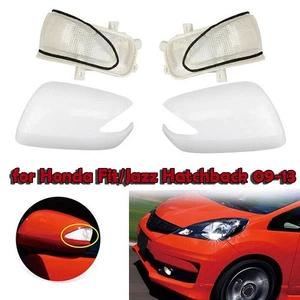 Juego de 4 piezas de cubierta de espejo retrovisor luz de señal de giro LED PARA HONDA FIT JAZZ 2009~2013 - Imagen 1 de 8