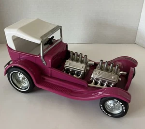 Vintage Pressed Steel Hot Pink Nylint Ford Model T Grabber Hot Rod USA - Picture 1 of 17