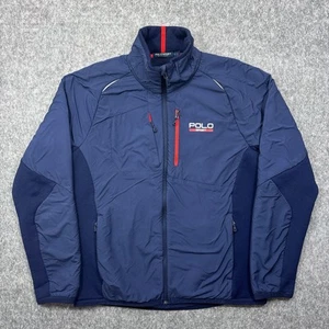 Polo Ralph Lauren Sport Performance Men’s Large Navy Blue Hybrid Tech Zip L - Picture 1 of 10