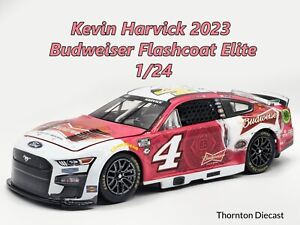 RARE KEVIN HARVICK 2023 BUDWEISER FLASHCOAT ELITE 1/24 *1 OF 24* *SOLD OUT* READ
