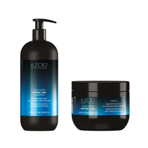 6.Zero Define Curl Shampoo 1000ml + Maschera 500ml per Capelli Mossi e Ricci - Foto 1 di 1