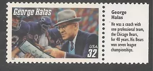 USA #3146 (A2433) Sehr guter Erhaltungszustand MNH - 1997 32c Football Coach George Halas - Bild 1 von 1