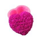 Rose Flower Flower Heart  Mold 3D Rose Mold Gypsum Candle Mold  Candle Making