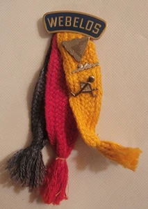 Vintage Webelos Tri Color Ribbons Badge - Picture 1 of 3