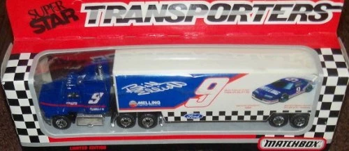 Bill Elliott # 9 SUPER STAR TRANSPORTERS  1991 MELLING - Image 1 of 1