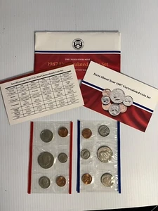 1987 US Mint Uncirculated Coins Set - Mint Condition - P & D Mints - New - Picture 1 of 11