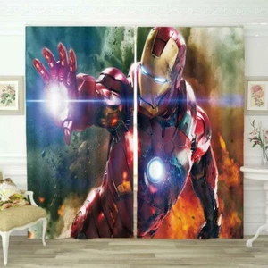 Wonderful Luminous Robot 3D Blockout Photo Print Curtain Fabric Curtains Window - Picture 1 of 10