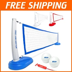 Wasservolleyball Spritznetz PRO - inkl. 2 Volleybälle, Pumpe & verstellbarem Netz - Bild 1 von 8