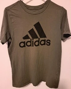 Adidas Short Sleeve Brown & Black Adidas Tee Shirt Youth Large - Picture 1 of 3