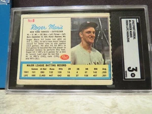 1962 POST CEREAL & LIFE MAGAZINE ROGER MARIS YANKEES SGC 3 VG - Picture 1 of 2