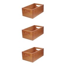 Vintage Rustic Wooden Crate Set - Decorative Storage Boxes for Table Decor
