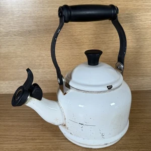 Hervidor de agua Le Creuset 1,1 L (pequeño hervidor de camping) - blanco - bien usado - Imagen 1 de 22