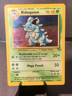 Pokemon TCG Nidoqueen #23/64 Jungle Unlimited Holo Rare WOTC VTG 1999 - Image 1 of 3