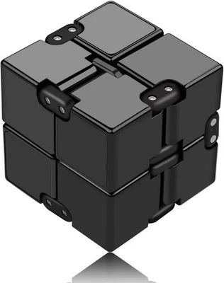 Funxim Infinity Cube Fidget Giocattolo Adatto per Adulti e Bambini, Nuovo Nero  - Immagine 1 di 4
