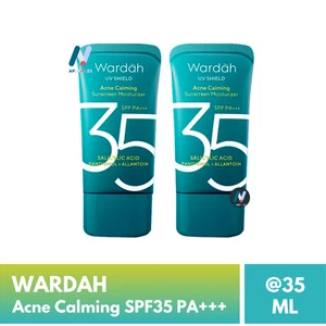 WARDAH UV Shield Acne Calming Sunscreen Serum SPF35 PA+++ Bright Fresh 2X 35ml - Picture 1 of 23