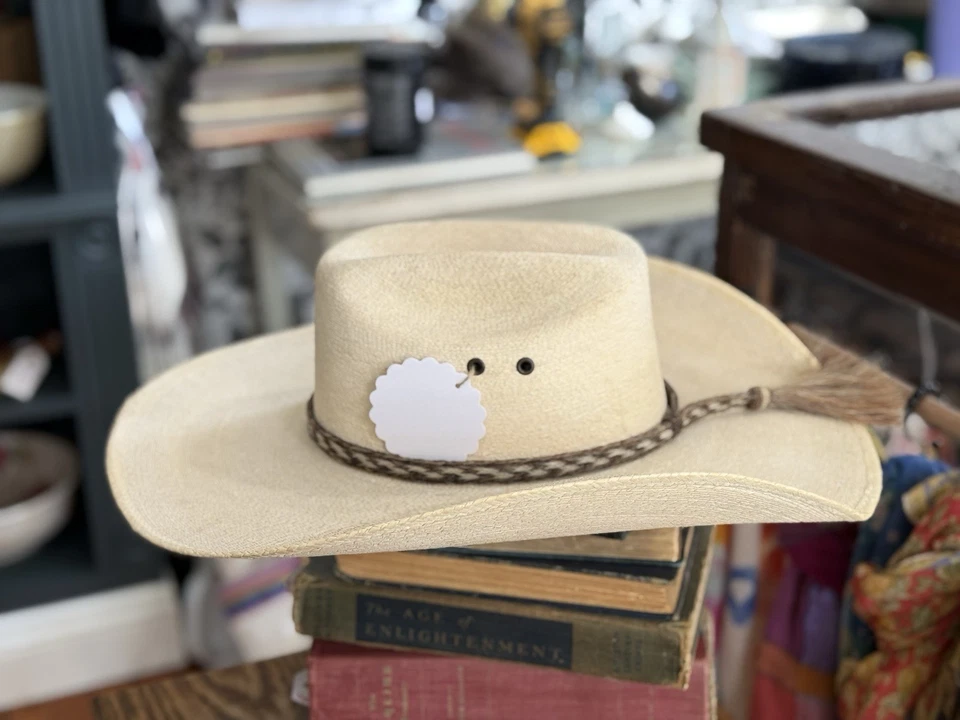 Atwood Maverick Straw Cowboy Hat with Braided Band “Lucky One” Made In USA - Image 1 of 4