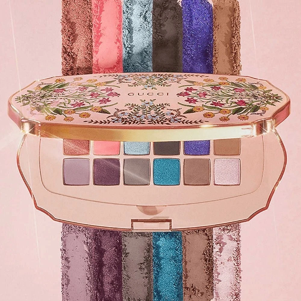 Gucci Palette Beauté Des Yeux, Floral Case, 12 Eyeshadows #02