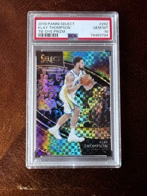 2018-19 Panini Select Tie Dye Courtside Prizm #282 Klay Thompson /25 PSA 10  - Image 1 of 2