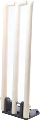 Сверхпрочные пружинные возвратные калитки для крикета | металлическое основание деревянные пни поручни  - Изображение 1 из 4