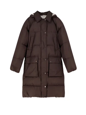 BRUNELLO CUCINELLI Women's Brown Nylon Down Jacket New & Authentic - Imagem 1 de 2