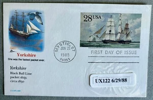 US Stamped Postcard 1988. UX122.. 28c. FDC - Picture 1 of 1