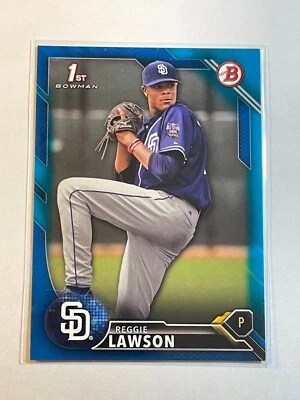 Reggie Lawson 2016 Bowman Draft Prospect Blue Paper Refractor /150 BD-109 Rookie - Image 1 of 2