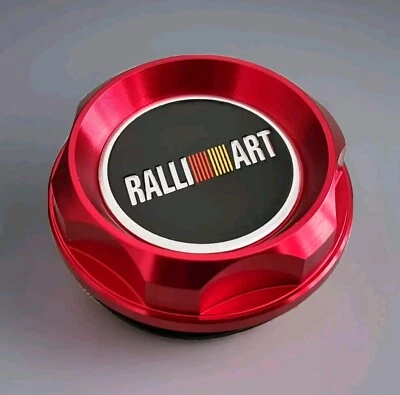 MITSUBISHI RALLIART ENGINE OIL FILLER CAP- RED- Lancer Evolution Evo 4 5 6 7 8 9 - Image 1 of 4