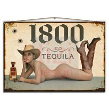 Metal Tin Aluminium Plaque Signs Adult Man Cave Pub TIKI BAR Tequila 1800