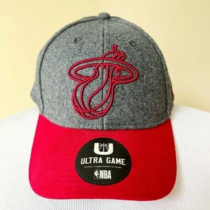 Miami Heat Snapback Hat Mens NBA Cap Red Gray Adjustable Basketball Fan Gift - Picture 1 of 7