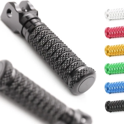 Black M-GRIP Billet Front Foot Pegs Pedal For Kawasaki Vulcan 900 Custom 07-20 - Image 1 of 4