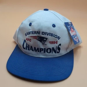 New England Patriots 1996 Campeones de la División Este Snapback Logo 7 Inc Nuevo con etiquetas - Imagen 1 de 13