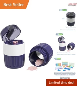 3-in-1 Pill Crusher Cutter Storage BPA-Free Portable, Travel-Friendly, Purple - Picture 1 of 6
