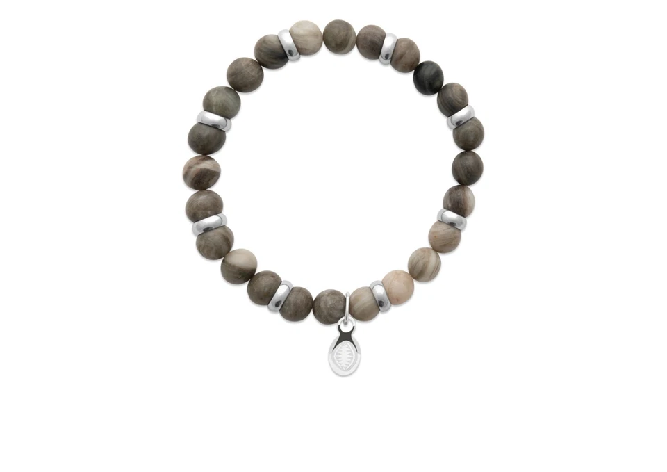 Pulsera Hombre Acero Y Piedra Natural Cuentas - TIBURÓN Foto 1 de 2