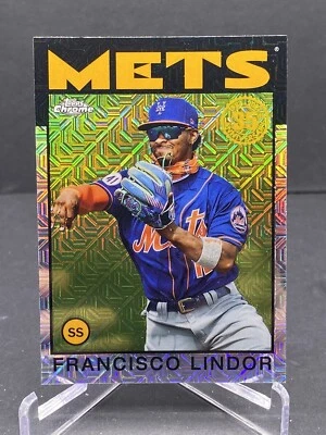 2021 Topps Chrome Update Silver Pack Francisco Lindor #86C-26 - Image 1 of 2