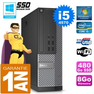 PC DELL 7020 SFF Core I5-4570 RAM 8Go Scheibe 480 GB SSD Dvd-Brenner Wifi W7 - Bild 1 von 4