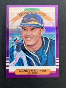 2019 Donruss Optic Diamond Kings Purple Pandora Prizm #30 Manny Machado 17/99 - Picture 1 of 6