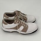 Women&#39;s Footjoy Contour Series Golf Shoes White Tan Soft Spikes 94062 Size 8