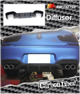 Carbon Fiber MP Rear Diffuser Quad Set fits BMW F06 F12 F13 M Sport / M6 Bumper Foto 1 de 4