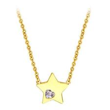 555Jewelry Womens Stainless Steel Dainty Cubic Zirconia Star Necklace Pendant