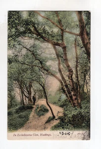GB KEVII IN ECCLESBOURNE GLEN HASTINGS postcard 1905 posted FOWEY 1/2d - Picture 1 of 3