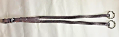 English Tack Fancy Stitch Running Martingale Attachment Brown Horse Size - Image 1 of 4