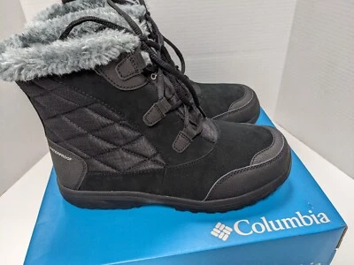 Columbia женщин размер 9,5 Ice Maiden короткие водонепроницаемый снег ботинки * едва б/у - Изображение 1 из 4