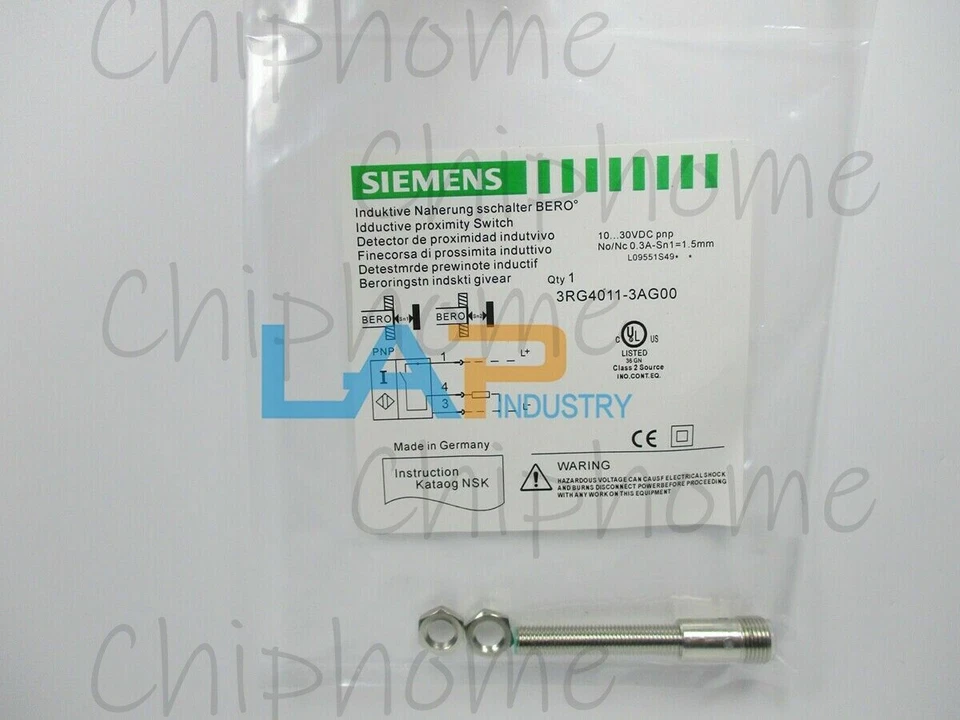 New 1PCS Siemens Proximity Sensor 3RG4011-3AG00 10-30VDC No/Nc 0.3A-Sn1=1.5mm - Image 1 of 4