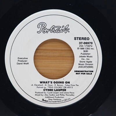 CYNDI LAUPER - WHAT'S GOING ON - POP ROCK 45 *PROMO*  PORTRAIT - Imagem 1 de 2