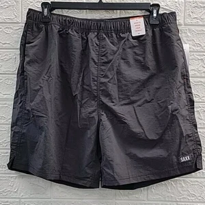 New SAXX Go Coastal 2 In 1 Relaxed Fit Quick Dry Volley 7" Shorts Charcoal Sz XL - Picture 1 of 9