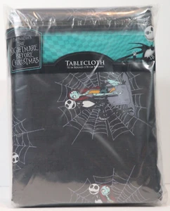 Nightmare Before Christmas Tablecloth Round 70in Jack Skellington Vinyl NEW - Picture 1 of 3