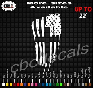 American Flag with Cross Vinyl Decal Sticker | Christian Cross American Flag  - Picture 1 of 1