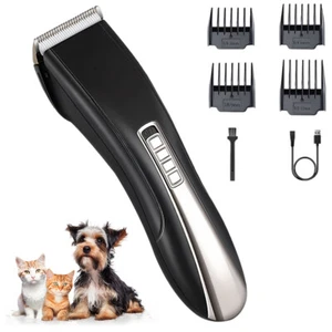 Dog Cat Pet Grooming Kit Rechargeable Cordless Hair Clipper Trimmer Shaver - Picture 1 of 14